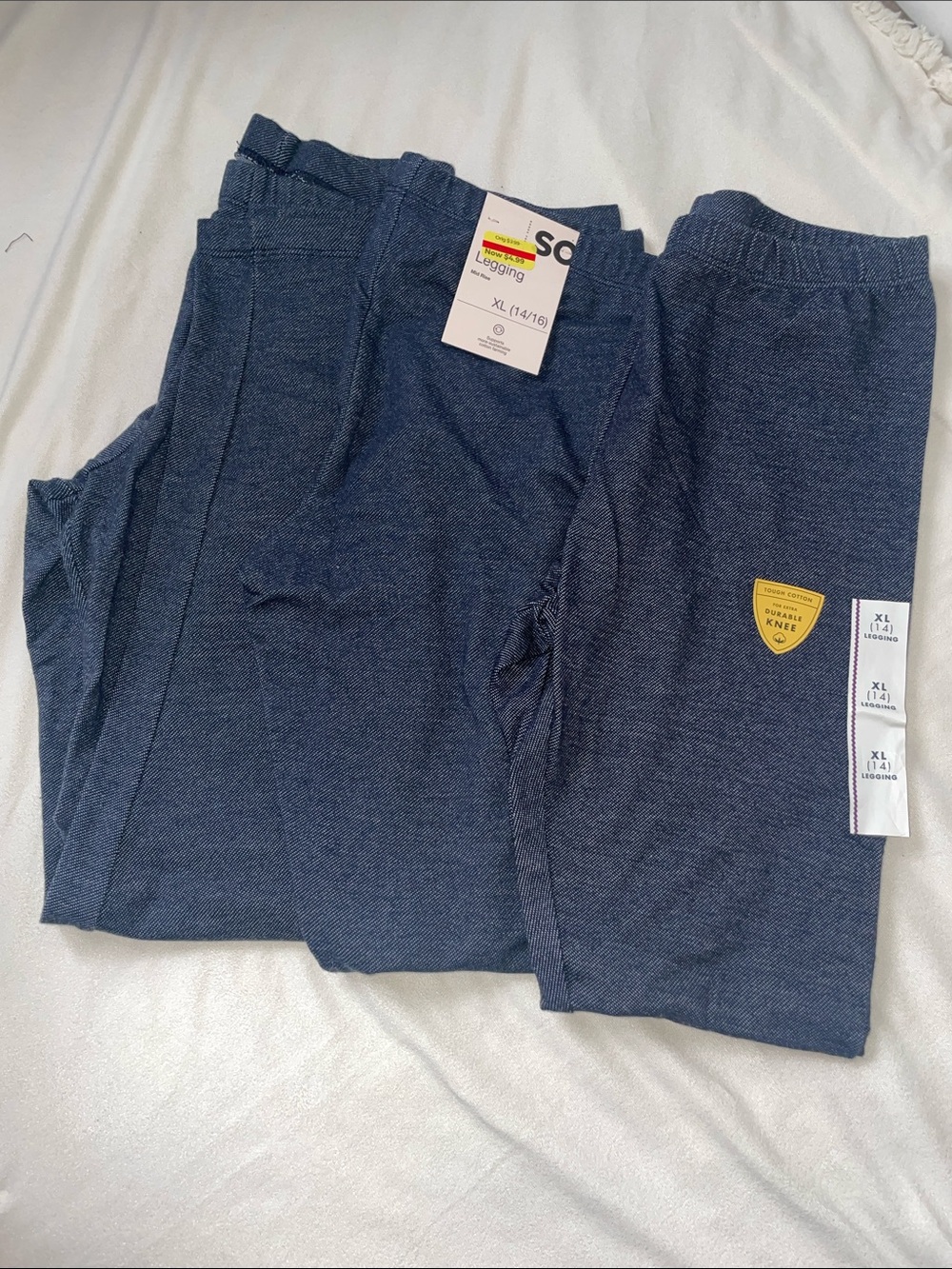 Kids Navy Blue Leggings - XL